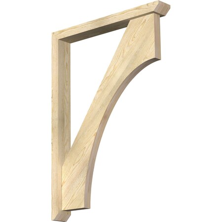 Ekena Millwork Westlake Slat Rough Sawn Bracket w/ Offset Brace, Douglas Fir, 4"W x 30"D x 42"H BKT0402X30X42WTL06RDF